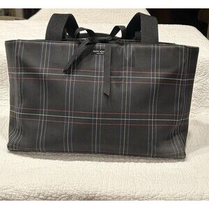 Kate Spade: Black Plaid Market Tote
